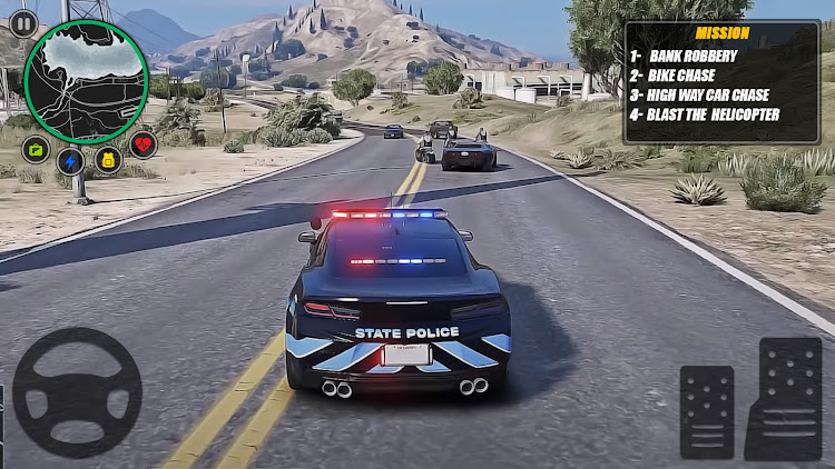 #3. Police Car Chase Criminal Game (Android) By: Elegant games