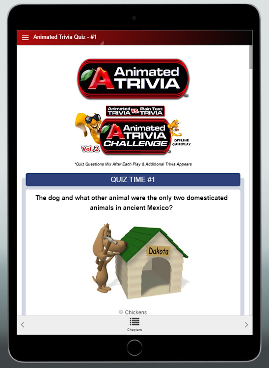 #10. Animated Trivia ChallengeVol.2 (Android) By: Animated Trivia (www.AnimatedTrivia.com)