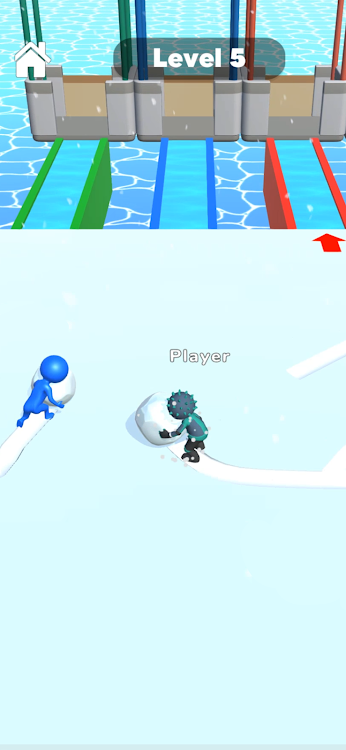 #2. Snow Race 3D: Ice Bridge Run (Android) By: YoZo Global