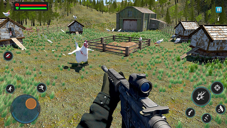 #6. FPS Chicken Shoot Offline Game (Android) By: Fog Revolution