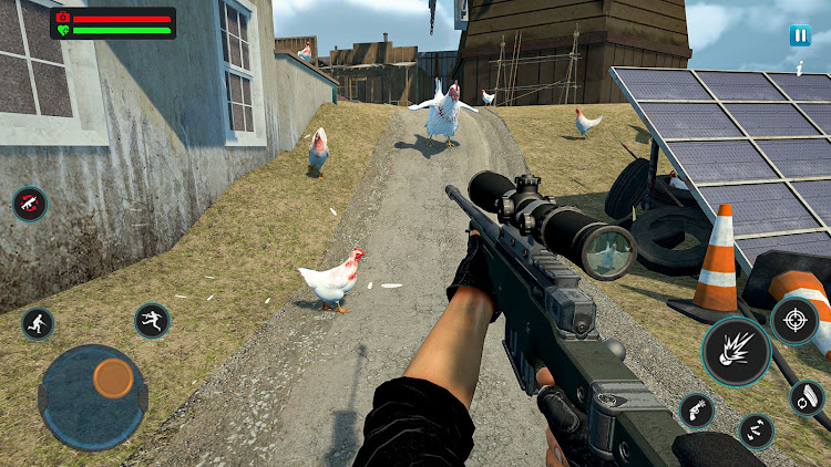 #7. FPS Chicken Shoot Offline Game (Android) By: Fog Revolution