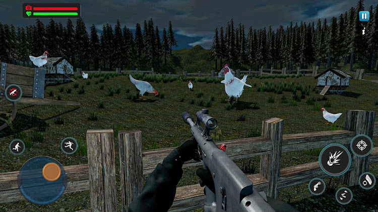 #9. FPS Chicken Shoot Offline Game (Android) By: Fog Revolution