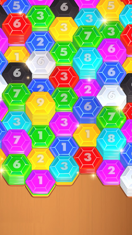 #6. Jewel Hexa Stack: Diamond Sort (Android) By: QUEEN CITY