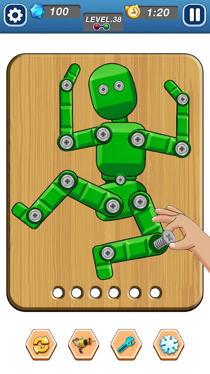 #7. Unscrew Blocks : Nuts & Bolts (Android) By: AppsInteractive