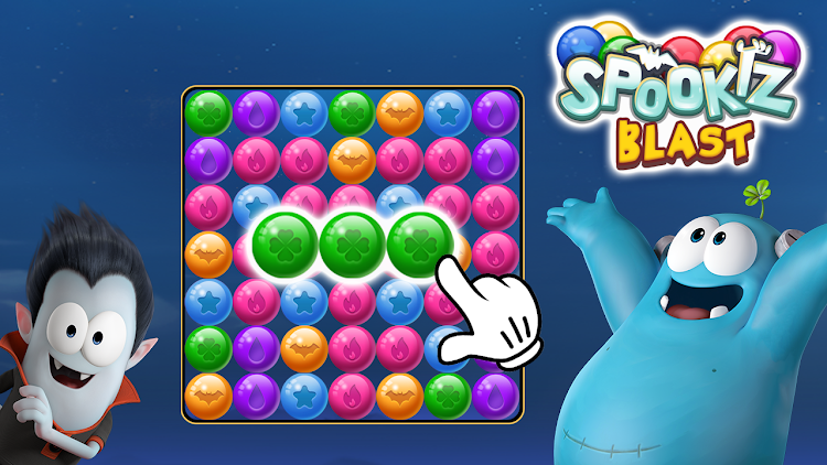 #2. Spookiz Blast:Pop&Blast Puzzle (Android) By: Aura Game Studio