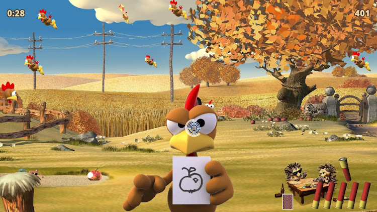 #4. Moorhuhn X - Crazy Chicken X (Android) By: Higgs Games GmbH