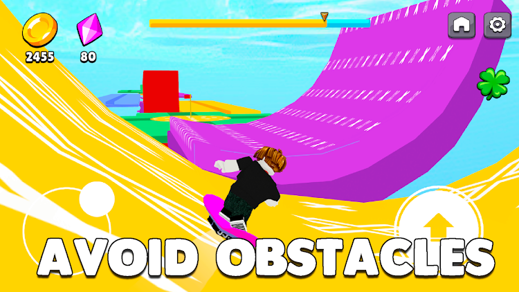 #4. Obby Snowboard Parkour Racing (Android) By: MiniPoP Games