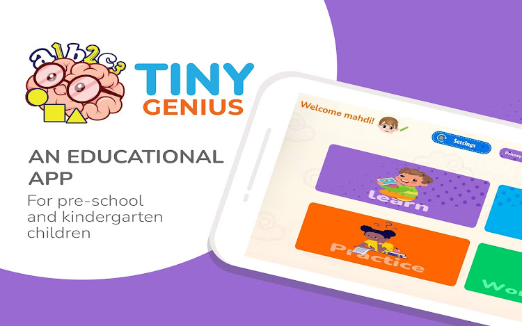 #9. Tiny Genius Kids Learning Game (Android) By: The Learning Apps - Educational Apps for kids