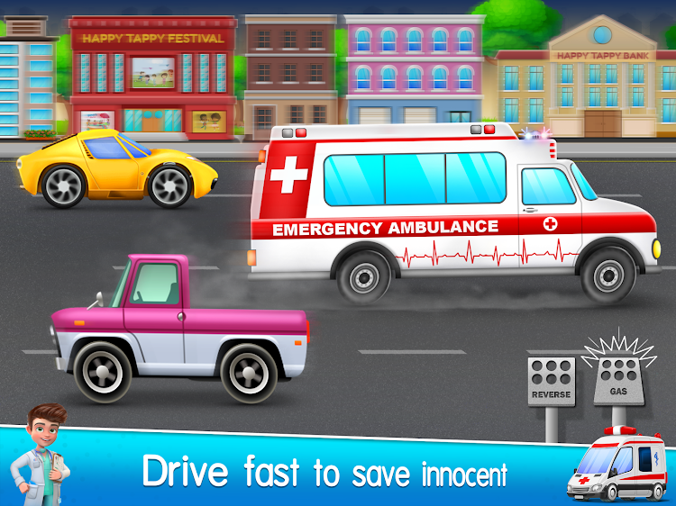 #9. Ambulance Doctor Hospital Game (Android) By: HAPPY TAPPY STUDIO