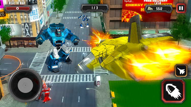 #5. Car Robots Transformation War (Android) By: Berry Blue Productions