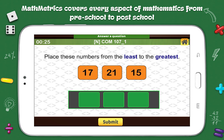 #10. MathMetrics: practice, diagnos (Android) By: LinkedUpLearning