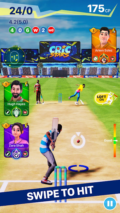 #2. Cric Stars - Fast Cricket Game (Android) By: Nextwave Multimedia