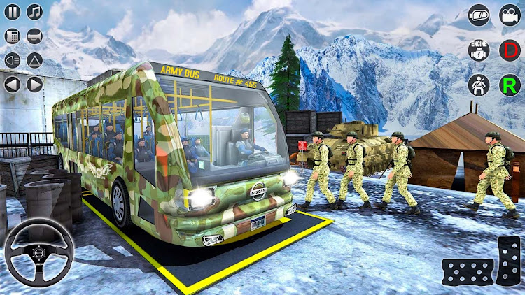 #6. Army Bus Simulator Bus Driving (Android) By: Gameboost Studio Inc.