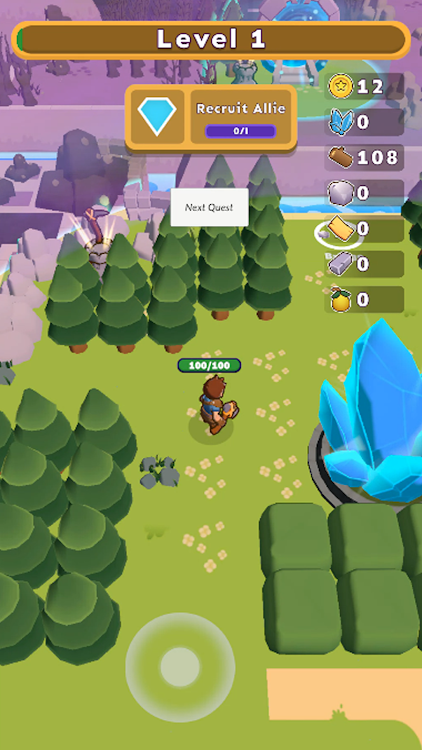 #2. Crystal Quest: Topdown Heroes (Android) By: 67 Bits