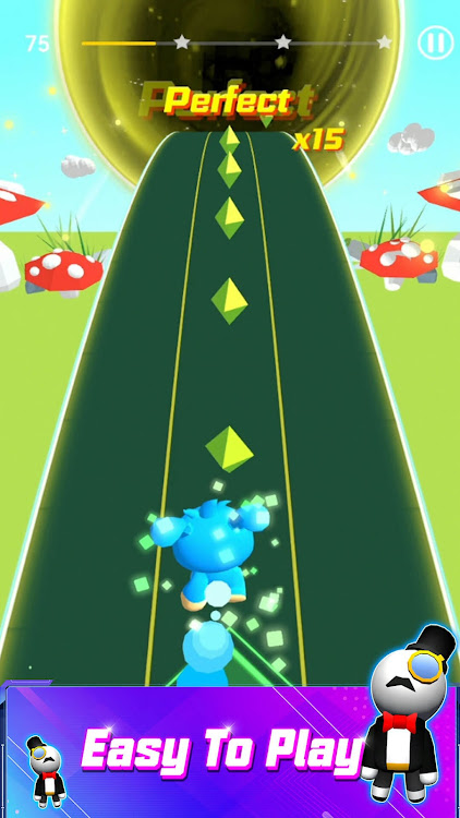 #6. Cyber Rolling Music Ball Game (Android) By: Three Cookers Game