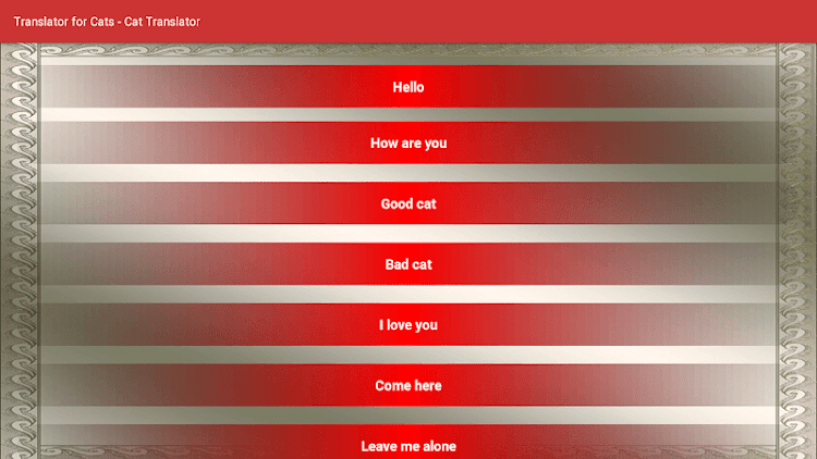 #10. Translator for Cats Prank (Android) By: LENVIK