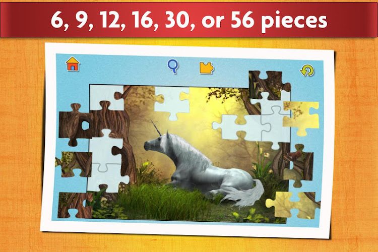 #8. Unicorn Jigsaw Puzzle Kids (Android) By: App Family Kids - Games for boys and girls