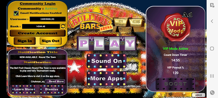 #7. Bullion Bars Arena UK Slot (Android) By: Cashman_eq