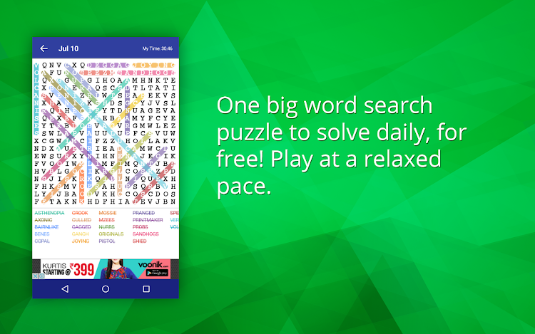 #5. Word Search Advanced Puzzle (Android) By: Word Game Specialists - RJS Tech Solutions LLP