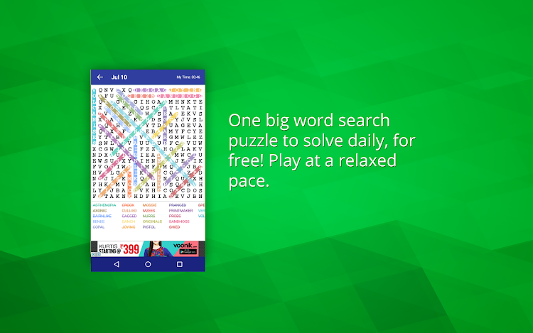 #9. Word Search Advanced Puzzle (Android) By: Word Game Specialists - RJS Tech Solutions LLP