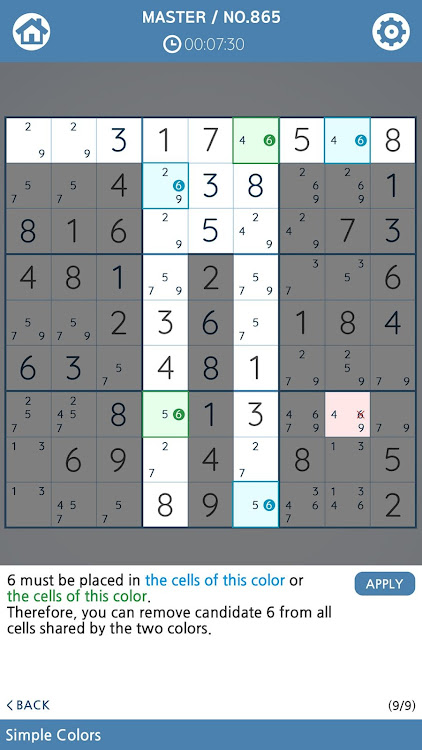 #6. Sudoku : Evolve Your Brain (Android) By: Ninecats games Inc.