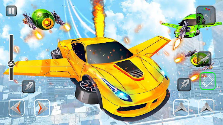 #4. Flying Car Shooting - Car Game (Android) By: Maritime Simulation Games