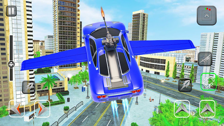 #9. Flying Car Shooting - Car Game (Android) By: Maritime Simulation Games