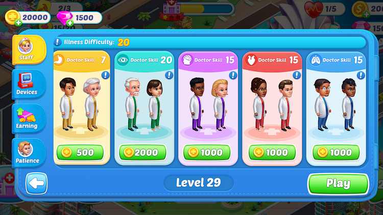 #5. Hospital Craze: Doctor Games (Android) By: WeFun: Casual,Cooking & Hospital Games