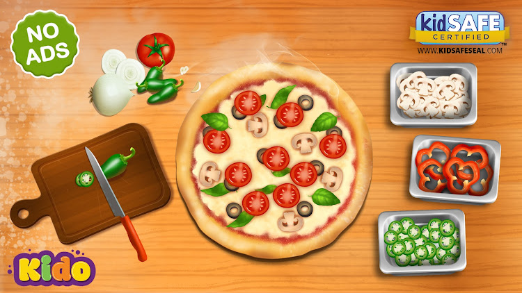 #6. Pizza Baking Kids Games (Android) By: Kidospace Games