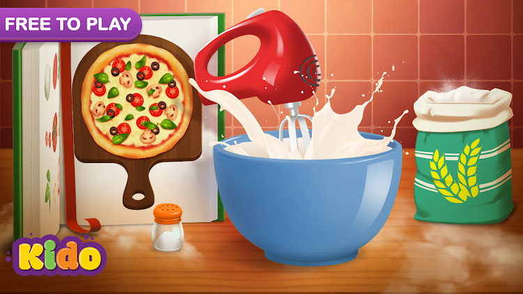 #7. Pizza Baking Kids Games (Android) By: Kidospace Games