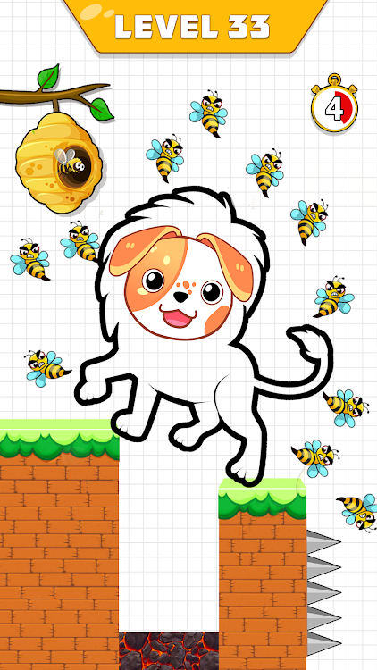 #4. Save The Dog - Dog vs Bee Game (Android) By: Game Shome Studio