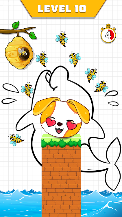 #5. Save The Dog - Dog vs Bee Game (Android) By: Game Shome Studio