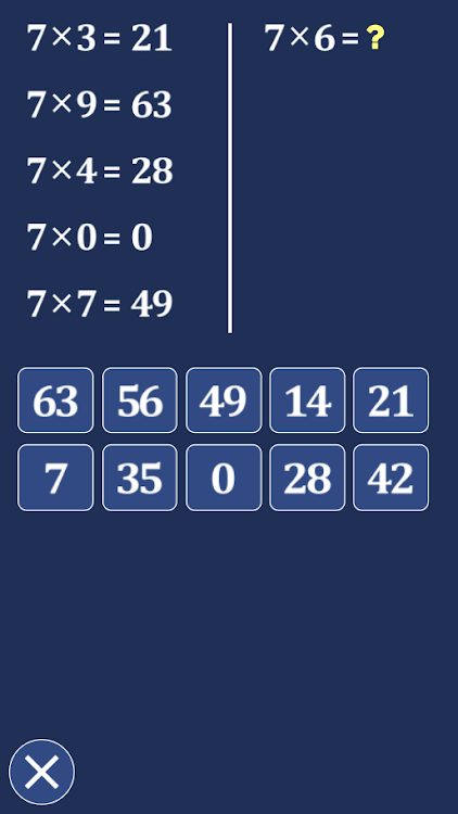 #3. Multiplication Tables (Android) By: MathyDevTeam