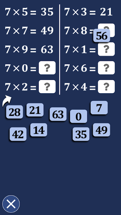 #5. Multiplication Tables (Android) By: MathyDevTeam