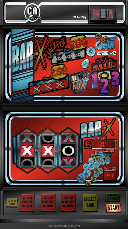 #4. Bar X Slot UK Slot Machines (Android) By: Cashman_eq