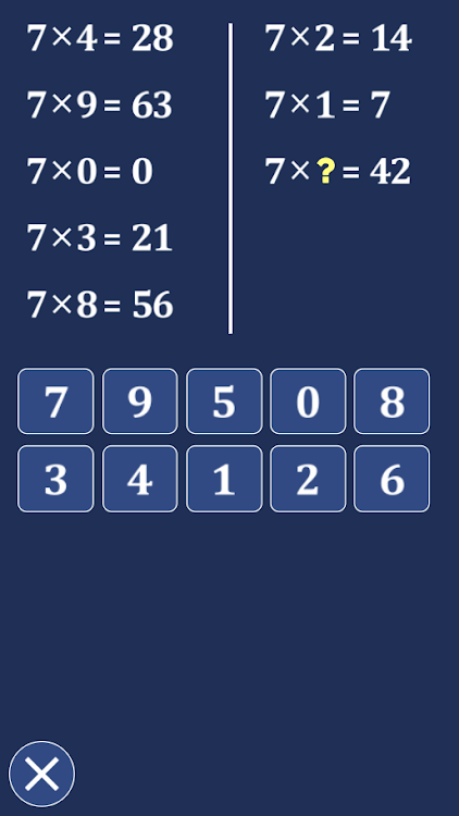 #7. Multiplication Tables (Android) By: MathyDevTeam