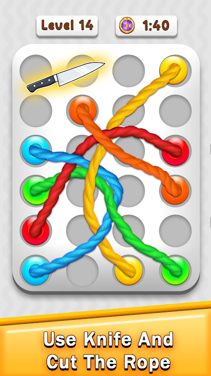 #3. Tangle Rope 3D: Knot Master (Android) By: Red Moon Gaming Studio