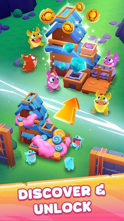 #8. Candy Critters: Idle Merge (Android) By: PlaySide Studios