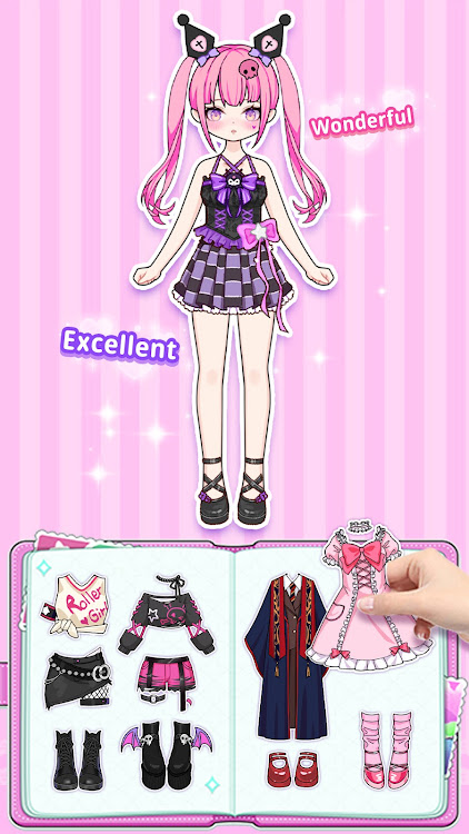 #3. Anime Paper Doll DIY: Dress Up (Android) By: 31 Dress up Games