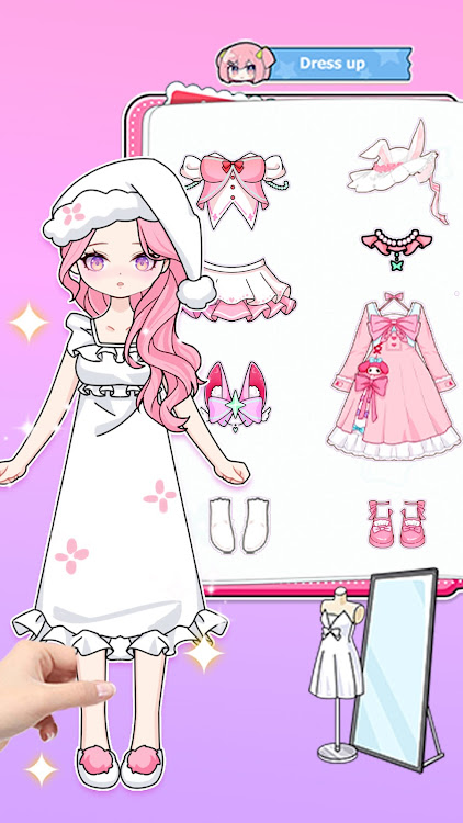 #2. Anime Paper Doll DIY: Dress Up (Android) By: 31 Dress up Games