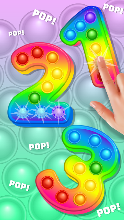 #3. Kids Pop it Education Toy Game (Android) By: Fancy Fashion - Girls Games with Levels