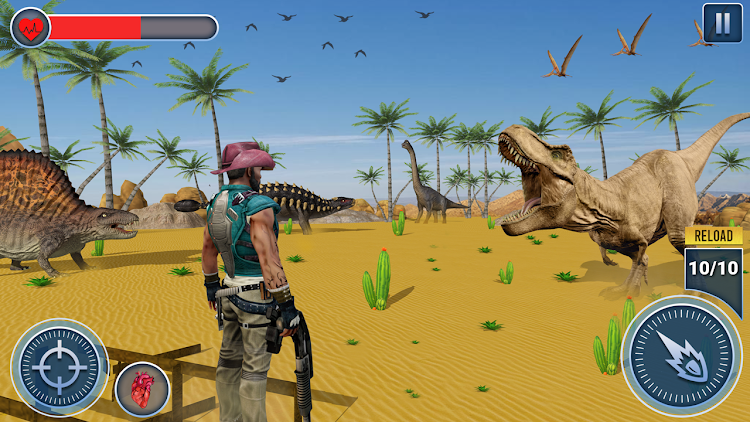 #4. Wild Real Dinosaur Hunter Game (Android) By: Game Skills