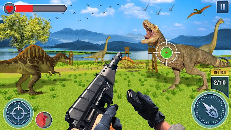 #3. Wild Real Dinosaur Hunter Game (Android) By: Game Skills