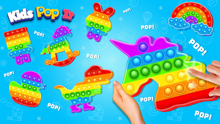 #2. Kids Pop it Education Toy Game (Android) By: Fancy Fashion - Girls Games with Levels