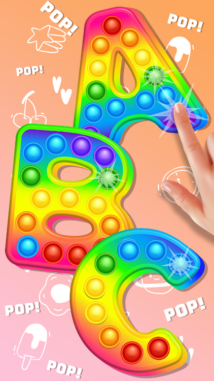 #6. Kids Pop it Education Toy Game (Android) By: Fancy Fashion - Girls Games with Levels