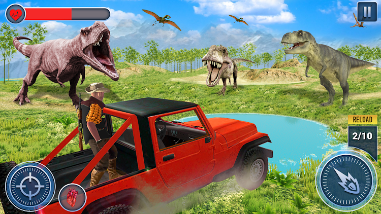 #6. Wild Real Dinosaur Hunter Game (Android) By: Game Skills