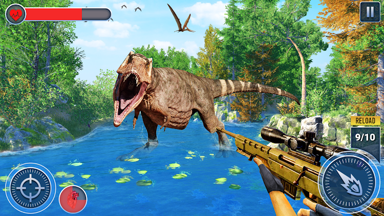 #5. Wild Real Dinosaur Hunter Game (Android) By: Game Skills