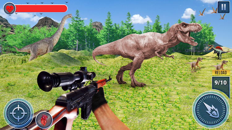 #7. Wild Real Dinosaur Hunter Game (Android) By: Game Skills