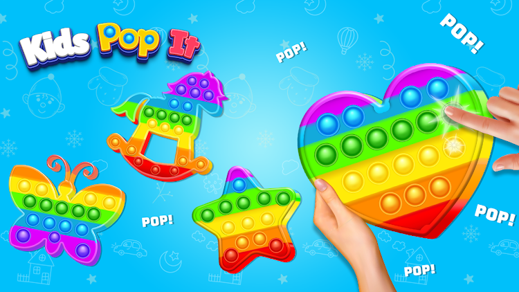 #7. Kids Pop it Education Toy Game (Android) By: Fancy Fashion - Girls Games with Levels