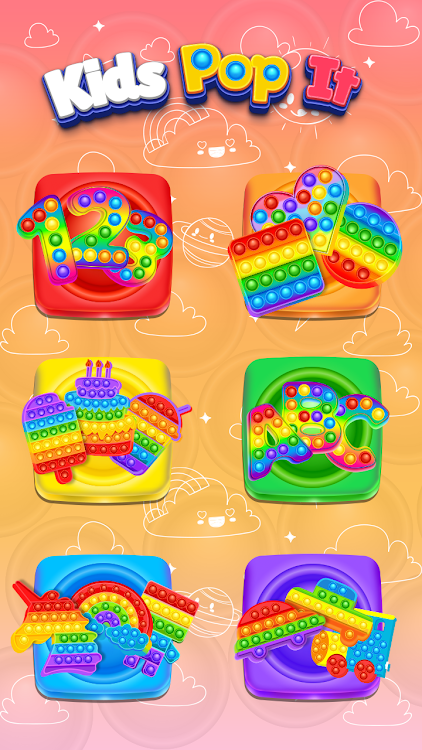 #9. Kids Pop it Education Toy Game (Android) By: Fancy Fashion - Girls Games with Levels